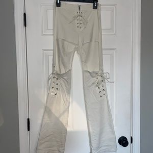 Cutout flare pants